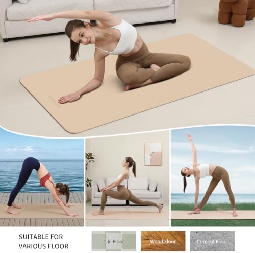 Extra Wide & Thick 8mm Yoga Mat, 72"x31.5"