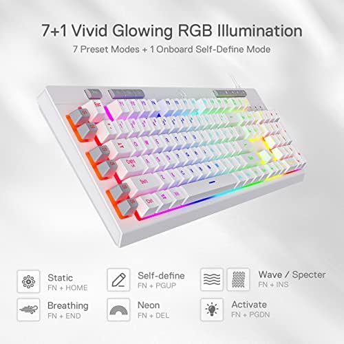 Redragon K512 RGB Membrane Gaming Keyboard, 6 Macro Keys & Easy Media Wheel
