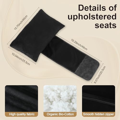 KINIVA Dual-Layer Ultra-Suede Neck Support Pillow for Recliners, Sofas & Office Chairs - Breathable Mesh, Removable Cover, Orthopedic Cervical Support for Pain Relief (Black)