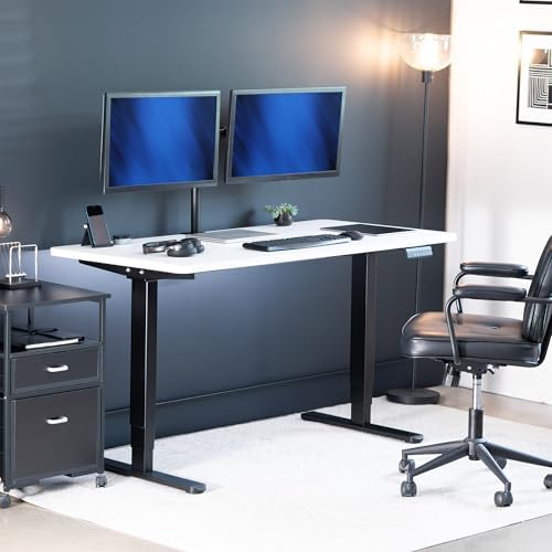 VIVO White 55 x 28 in Standing Desk, DESK-KIT-2B55W