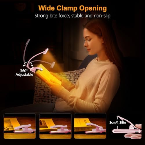 Gritin 19 LED Rechargeable Book Light for Reading in Bed