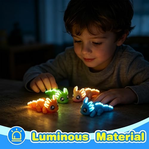Axolotl 3D Printed Animal Toy, 8-Piece Family Set