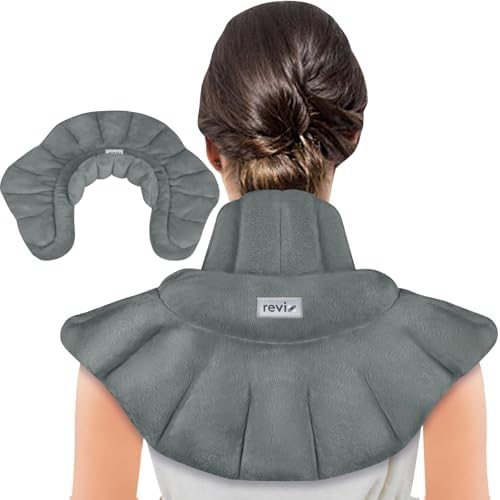 REVIX Neck Heating Pad Microwavable, Weighted Heat Wrap for Neck Shoulders