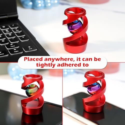 Kinetic Spinning Desk Toy, ADHD Stress Fidget Desktop Decor Red