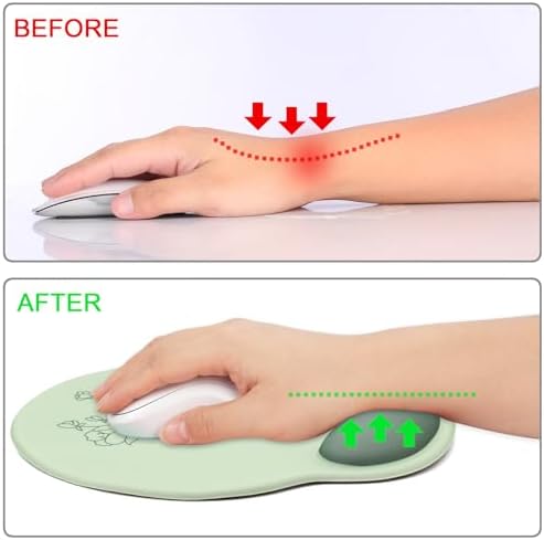 Ergonomic Mouse Pad with Wrist Rest Support,Gel Mouse Pads for Desk