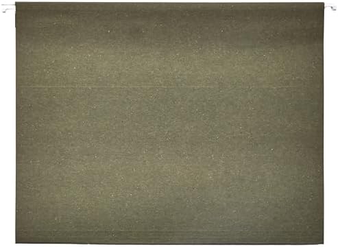 Amazon Basics Hanging File Folders with Adjustable Tabs, Sturdy Expandable Document Organizer, Letter Size 8.5x11 inch, Green, 25-Pack