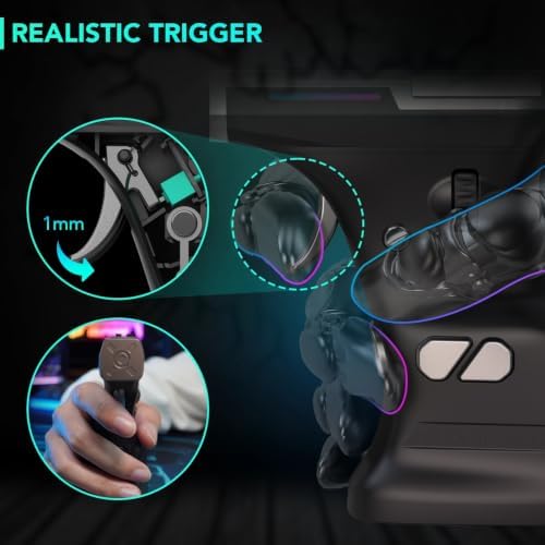 ErgoStrike7: Next-Gen FPS Gaming Mouse with Recoil - Ergonomic Vertical Mice FPS Gun Grip Mouse, Wireless/Wired USB for PC Gamers (Black)