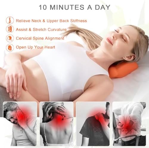 Trapezius Trigger Point Massager Suboccipital Release Tool Myofasical Release Neck and Shoulder Pain Posture Corrector for Muscle Pain Relief (Orange)