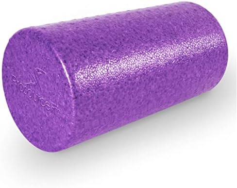ProsourceFit High Density Foam Rollers 12 - inches long, Firm Full Body Athletic Massager for Back Stretching, Yoga, Pilates, Post Workout Trigger Point Release, Purple