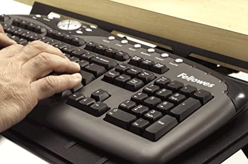 Fellowes Office Suites Adjustable Keyboard Tray (8031301),Black/Silver, 2"" x 30.3"" x 13.9"""