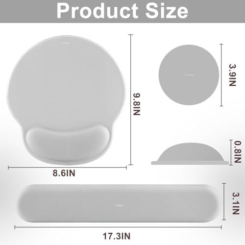 Ergonomic Mouse Pad with Wrist Rest, Mouse Pads for Desk Wrist Support