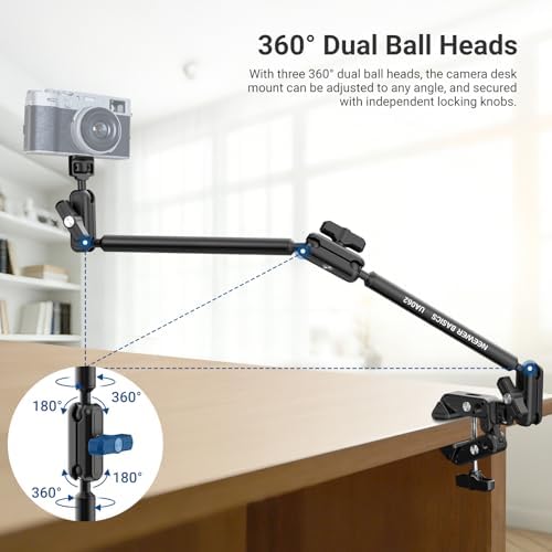 NEEWER Basics Magic Arm with Desk Clamp for Phone Webcam Camera Mic, UA062