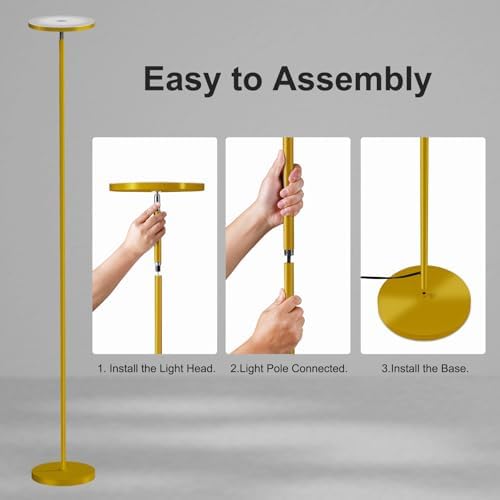 SUNMORY Floor Lamps for Living Room，LED Standing Lamp with Remote Control