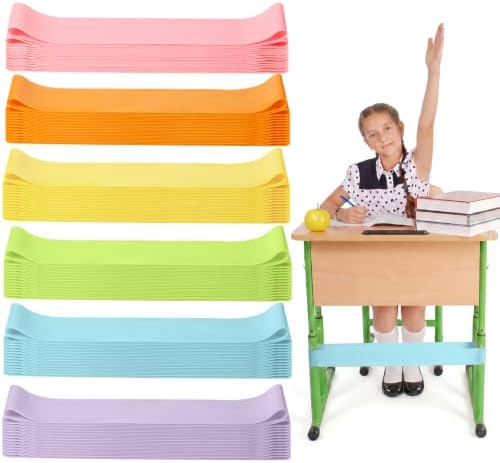 Sratte 48 Pcs Chair Bands for Kids with Fidgety Feet, ADHD Tools,Macaron