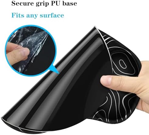Ergonomic Mouse Pad with Wrist Rest + Topographic Line Cup Mat