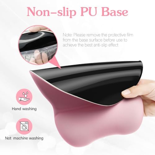 Office Mouse pad with Gel Wrist Rest, 9.2 x 8.1 in, Pink