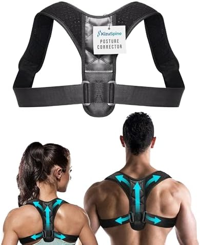 Kizu Spine Posture Corrector for Women and Men, Upper Back Brace Support