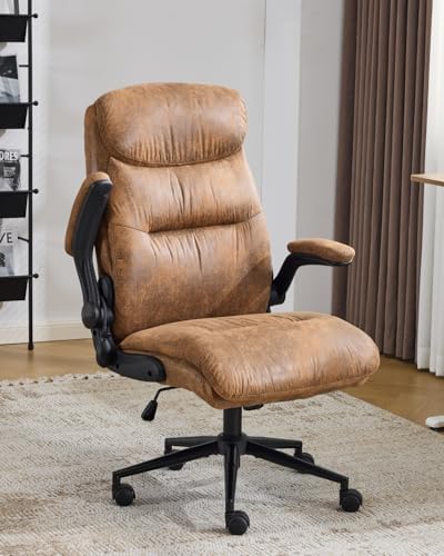 Karl home Ergonomic Office Chair Inflatable Lumbar High Back, Brown