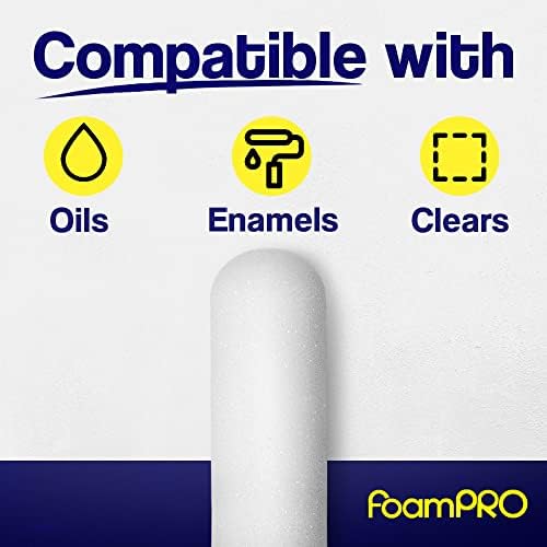 FOAM PRO 00165 4-Inch Roller Oils and Clears Refills, Fine Finish, 2-Pack