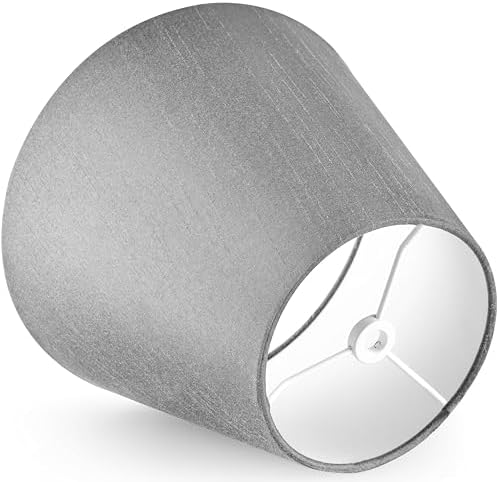 GO&SO Small Mini Lamp Shades Set of 2,5"×9"×6.4" Gray Bell Shade Replacment
