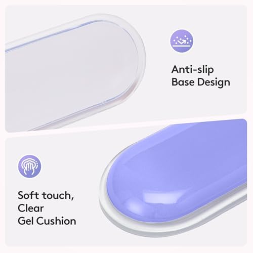 Upgrade Wrist Rest for Keyboard and Mouse, Ergonomic Gel Keyboard Wrist Rest Support Set, Easy Typing Pain Relief Mousepad for Office, Gaming, Purple Blue Pink