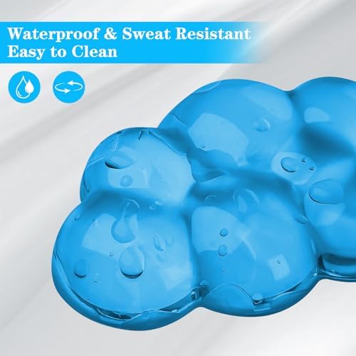 Gel Cloud Mouse Wrist Rest, Cute Wrist Support and Arm Support for Mouse Rest Typing Pain Relief，Suitable for Office/Computer/Laptop/Gaming (Transparent Blue)