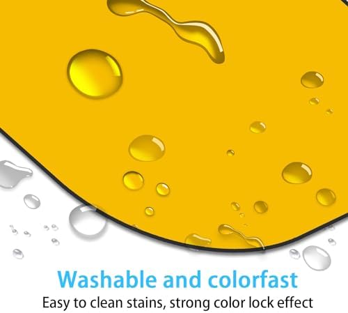 Mini Mouse Pad, 6x6 Inches, Waterproof Non-Slip Rubber Base, for Laptop, Keyboard Tray, Wireless Mouse, Home, Office, Travel (Yellow)