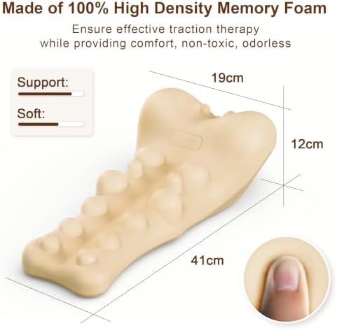 Cervical Neck Pillow with Back Massage Point Neck and Upper Back Stretcher