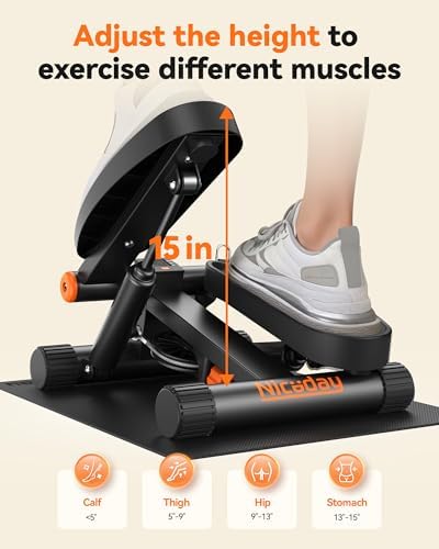 Niceday Steppers for Exercise at Home, Mini Stepper with 300LBS Capacity