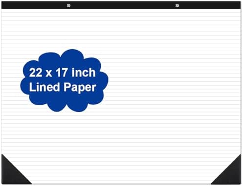 Yaridar Large Lined Paper Pad - 22" x 17" Ruled Notepad, 50 Sheets/100 Pages Legal Pads, 100 gsm White Paper Notepad Desk Pad for School, Home, Office, Business