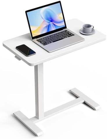 ROMOON Over Bed Table with Wheels, Height Adjustable Hospital Bedside Table