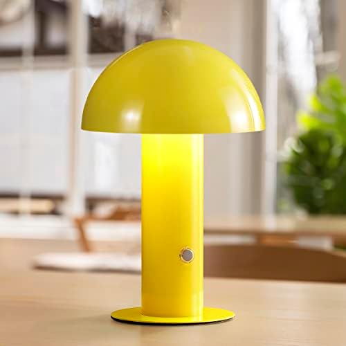 JONATHAN Y Boletus Mushroom Desk Lamp 10.75" Metal LED, Yellow