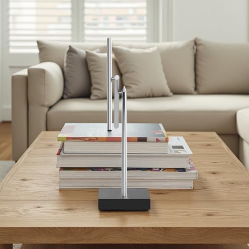 CulinaryEdge Kinetic Energy Sculpture Pendulum Ornament Desktop Pendant Silent Metal Desk Toy Chaotic Pendulum Battery Powered Desktop Decor for Office Home