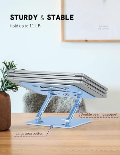 Z-Shaped Laptop Stand for Desk Fits 10"-16" Notebook, Sky Blue