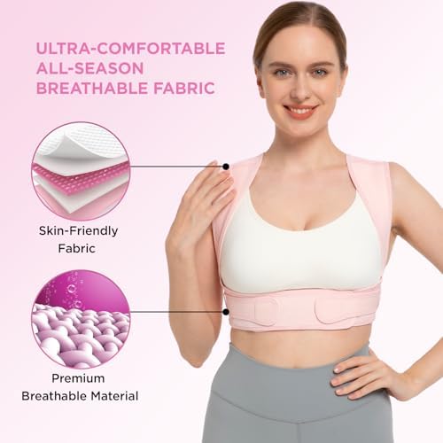 Vicorrect Posture Corrector for Women and Men, Adjustable Upper Back Brace for Clavicle Support and Providing Pain Relief from Neck, Shoulder, and Upper Back