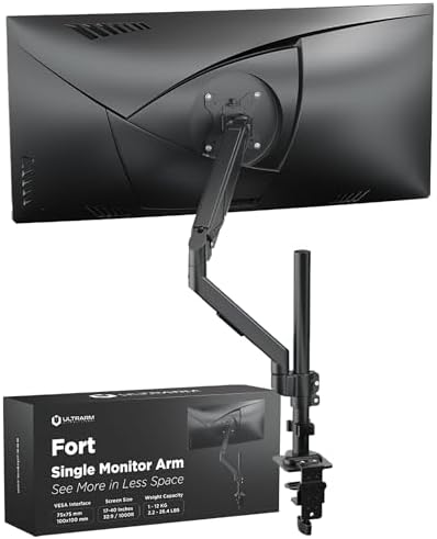 ULTRARM Extra-Tall Heavy-Duty Monitor Arm Mount for 40" Ultrawide Monitors