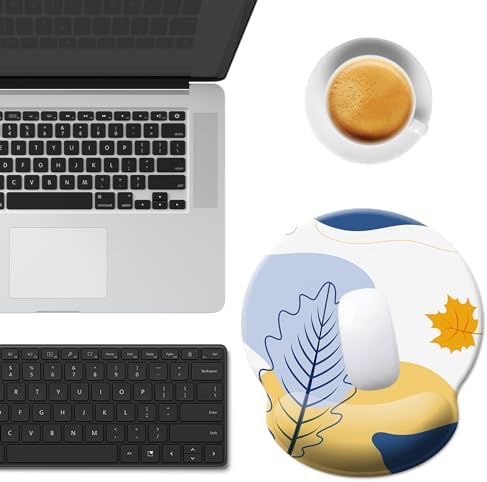 Mouse Pad Wrist Support,Ergonomic Mouse Pad with Wrist Rest,Comfortable Mousepad with Smooth Wrist Rest,Pain Relief Mouse Pads for Non-Slip Base,Computer,Laptop,Office & Home (Modern Abstract2)