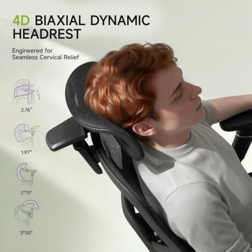 S9 Ergonomic Office Chair 3-Zone Lumbar Support for Back Pain Relief