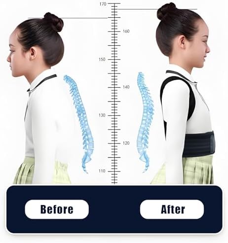 Posture Corrector for Kids Teenagers Adjustable Upper Back Straightener, L