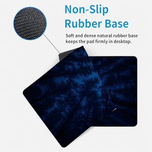 Moon Forest Gaming Mouse Pad,Night Large Desk Mat, 31.5x11.8x0.12in Extended Non-Slip Rubber Pine Art Mousepad, Computer Deskmat Gifts, Laptop Mice Pads Decor for Office Home