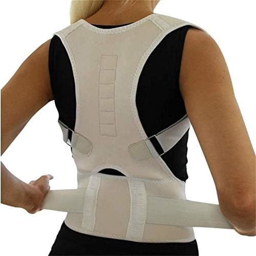 Posture Corrector Shoulder Bandage Corset for The Back Orthopedic Posture Correction Lower Back Support Belt for Men Women,White-XL,Black-M (White,Small)