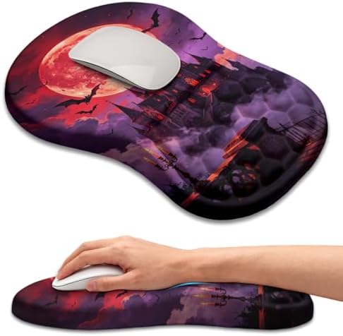 Ergonomic Mouse Pad with Wrist Rest, Memory Foam Wrist Support,Massage Bump