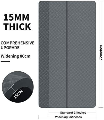 nuveti Large Exercise Mat - 15mm/20mm/30mm Thick Yoga Mat | Workout Mat for Fitness, Yoga, Pilates, Stretching & Floor Exercises for Women & Men with Free Carrying Bag