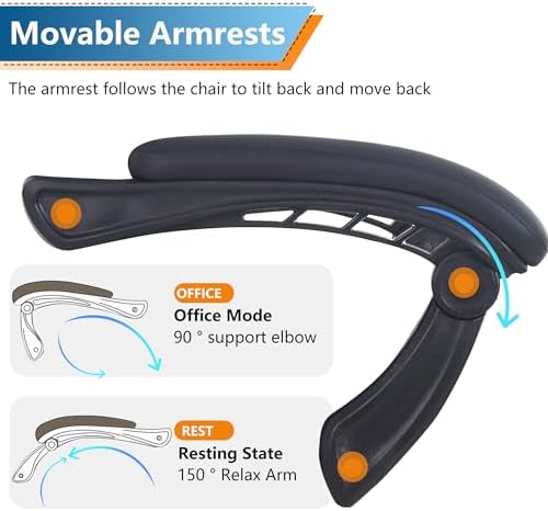 PayLessHere Ergonomic Racing Desk Chair Computer Chair Gaming Chair with Footrest Lumbar Support Headrest Armrest Task Rolling Swivel Ergonomic E-Sports Adjustable PC Gamer Chair (Blue)