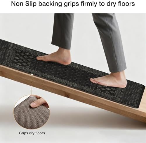 Kitchen Anti-Fatigue Mat, 2PCs, 17.3"x47"+17.3"x29", 0.4" Thick