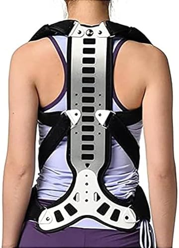 Orthosis Cervical Thoracic Halo Brace, Metal Spinal Auxiliary Orthosis, Adjustable Rigid Metal Extension Back Straightener Brace Vest, for Kyphosis Humpback Thoracic Spinal Support Pain Relief (Medium)