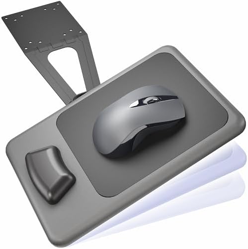 VIVO Black 8 x 12 inch Mouse Pad with Wrist Cushion, MOUNT-VMP01