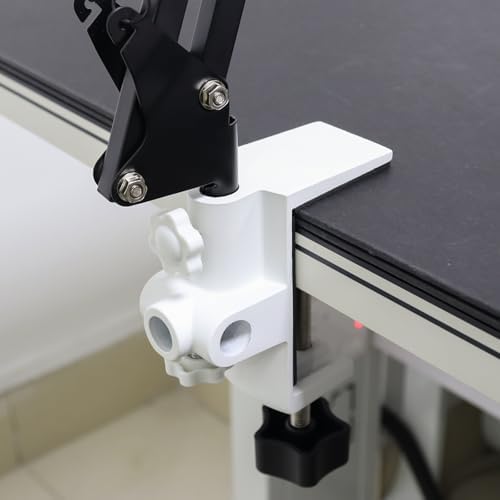 RTNLIT Desk Lamp Clamp, 1/2 inches 4 Hole Metal Table Mounting Clamp, White