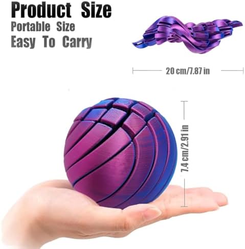 Morphslime Ball, 3D Printed Twisted Sphere Stress Relief Ball Fidget Toys
