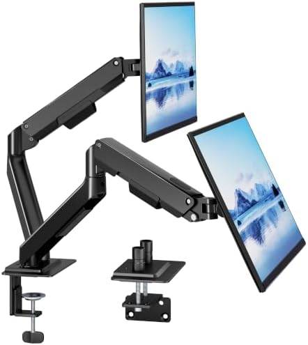 Dual Monitor Arm for Up to 32 Inch Screens, Heavy Duty Monitor Mount